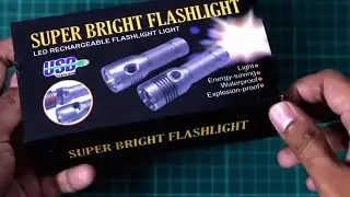 Extremely Bright LED Flashlight | Lithium BL-26650 Battery