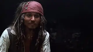 Talking between Captain Jack Sparrow and Barbossa