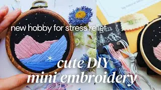 Mini Landscape Embroidery tutorial for beginner| Natural Minimalism