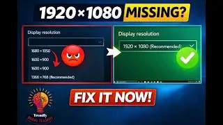 Windows Screen Resolution Problem | 1920&times;1080 Missing Solution| Trendly Brain Teasers #resolution