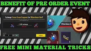 Benefit Of Pre-Order Event  | Free mini material tricks | BGMI #bgmi @BattlegroundsMobile_IN 