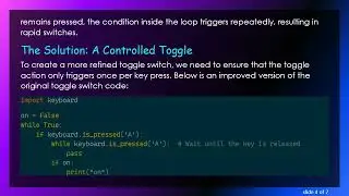 How to Create a Proper Toggle Switch with Python's Keyboard Module