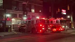 FDNY Ladder 143 and Engine 294 responds First Due to Smoke in the basement