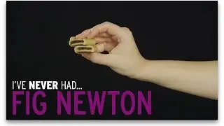 Adult human eats a Fig Newton for the first time
