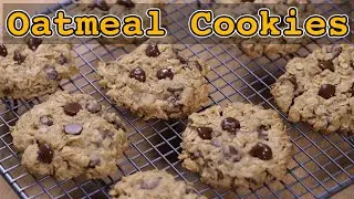 Super Simple and Chewy Oatmeal Cookies with Brown Sugar