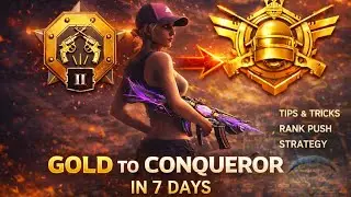 GOLD TO CONQUEROR IN 7 DAYS 😱🔥 | BGMI Rank Push Tips & Strategy