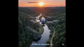 DJI Mini K4 sobrevoando o rio