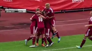 Kaspar Kokin scores a goal in The Baltic Cup 2016