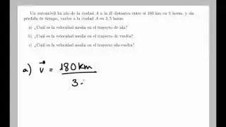 VELOCIDAD MEDIA | FISICA | EJERCICIO