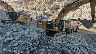 @Powe loading machine #automobile #construction Equipment #chaterpiller #2  Exveater Earth mining 