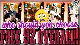 WHO SHOULD YOU CHOOSE FOR YOUR FREE 92 OVR HARVEST PLAYER? Madden 20 Ultimate Team