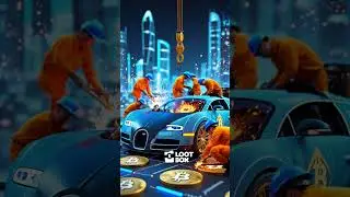 Mini People Working On Buggati Bitcoin  #crypto #cryptocurrency #bitcoin