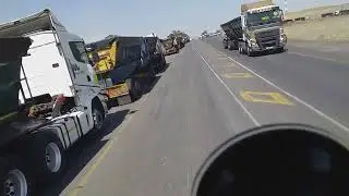 tipper trucks queueing 16km for offloading at Amajuba power station