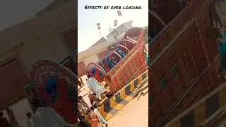 Truck Accident | Overloaded Truck Accident #shorts #truck  #truckaccident