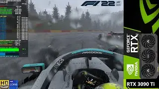 F1 22 Ultra Settings, Medium Ray Tracing Wet Race 1440p | RTX 3090 Ti | i9 12900K 5.2GHz