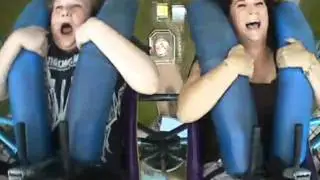 Fat Kid Almost Passes Out on Roller Coaster