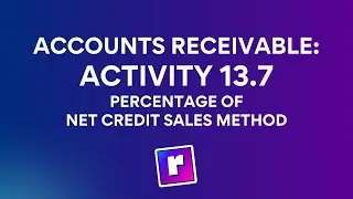 Accounts Receivable: Activity 13.7 - Percentage of Net Credit Sales Method | Intermediate Accounting