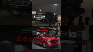 6.2L Silverado vs 5.0 Ford Coyote 🐺 #chevysilverado #fordf150 #streetracing #streetrace #racing