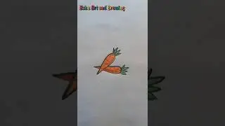 Carrots drawing for kids from number 2 #drawing #art #shorts