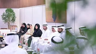 حمدان بن محمد يستقبل المهنئين بشهر رمضان المبارك
