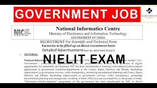 NIC-Government Job || Scientist &lsquo;B&rsquo; | Scientific Officer | Technical Assistant | 598 Vacancies