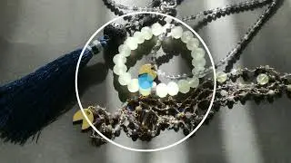 Blue iolite tear drops necklace