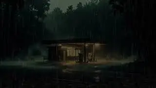 Relaxing Rain Sounds at a Lonely Gas Station 🌙 Sleep & Study ASMR