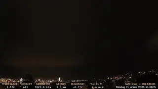 Timelapse Cam 1 - Natt til 1. januar 2020