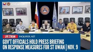 LIVE: Government officials hold press briefing on response measures for Super Typhoon Uwan | Nov. 9