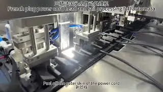 French plug power cord head and tail processing full automatic machine#crimpingmachine #plug