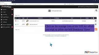 How to delete the Self Shutdown Timer in Virtualizor