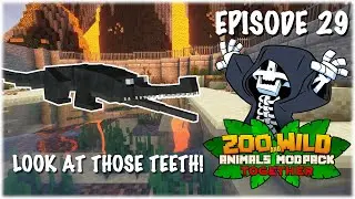 The Indian Gharial Exhibit! - Minecraft SMP: Zoo and Wild Animal (ZAWA) Mod - S3E29