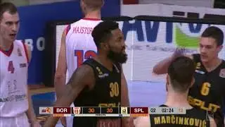 Brutal dunk by Michael Cobbins... AND 1! (Borac - Split, 31.1.2019)