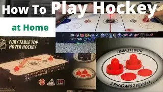 Play NHL Hockey Games.Unboxing NHL Fury Table Top HOVER HOCKEY.Great Floor Play Automatic Scoring