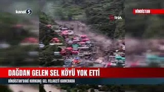 Dağdan Gelen Sel K&ouml;y&uuml; Yok Etti | Hindistan'daki Korkun&ccedil; Sel Felaketi Kamerada