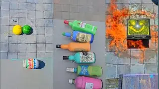 🍾Bottles And 🎈Baloons With Beautiful Colours🌈Enjoy with Fun Of Best ASMR🔥