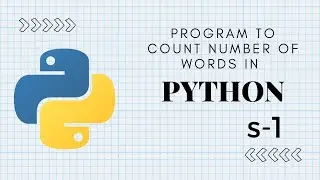 Python exercise 1: Count number of words in a text file.