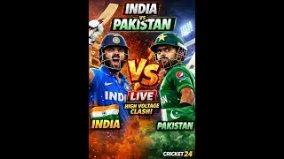 INDIA 🇮🇳 vs PAKISTAN 🇵🇰 LIVE 🔴 | High Voltage Clash 😱 | Cricket 24 #shortsfeed