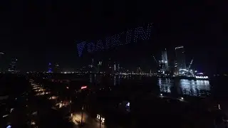 Daikin&rsquo;s 100-Year Anniversary Drone Show at Hilton The Palm with Dubai Skyline