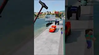 Giant Hammer Vehicle Destruction Test - BeamNG.drive