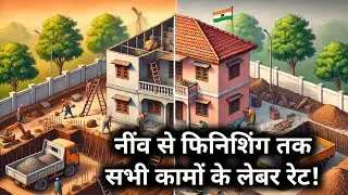 House construction labour rates in 2025 | What is the Labour rate for brick work with plaster