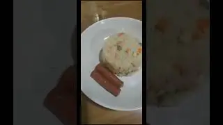 FRIED RICE WITH VIENNA SAUSAGE|Kcz World|#shortvideo