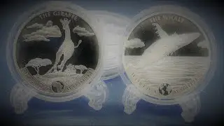 World's Wildlife Series Silver Coin - The Giraffe and the Whale.