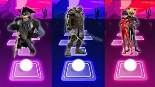 Tiles Hop - Ice Age vs Ninja turtles vs Lady bug and Cat noir Coffin Dance #coffindance #tileshop