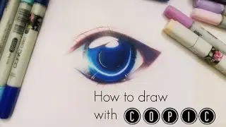 TUTORIAL: Simple soft shading effect on Manga Eye || COPIC & Colored Pencil