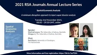2021 Spatial Economic Analysis Annual Lecture