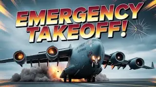 Emergency Takeoff! U.S. Air Force C-17 Performs Extreme Maneuver Under Pressure