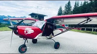 MEGEVE - ARAVIS à bord ULM G1 équipé d'un malonnier. Pilote Y.Mathelin