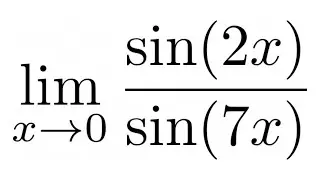 Cómo encontrar el límite de sin(2x)/sin(7x)