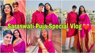 Saraswati Puja Vlog❤️||Bengali Valentine Day Special 🥰@Rikpiyavlogs